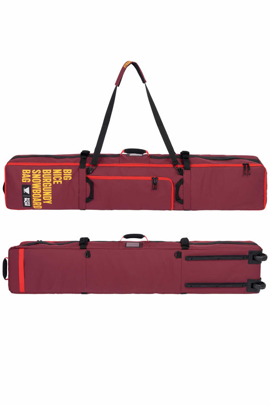 VEIA x The Bombhole™ Wheeled Snowboard Bag - Burgundy