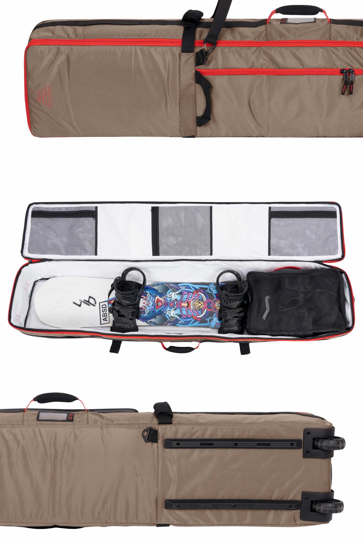 Pro Quadrant Wheeled Snowboard Bag - Coyote